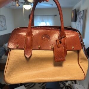 Dooney & Bourke Tan and Brown Satchel